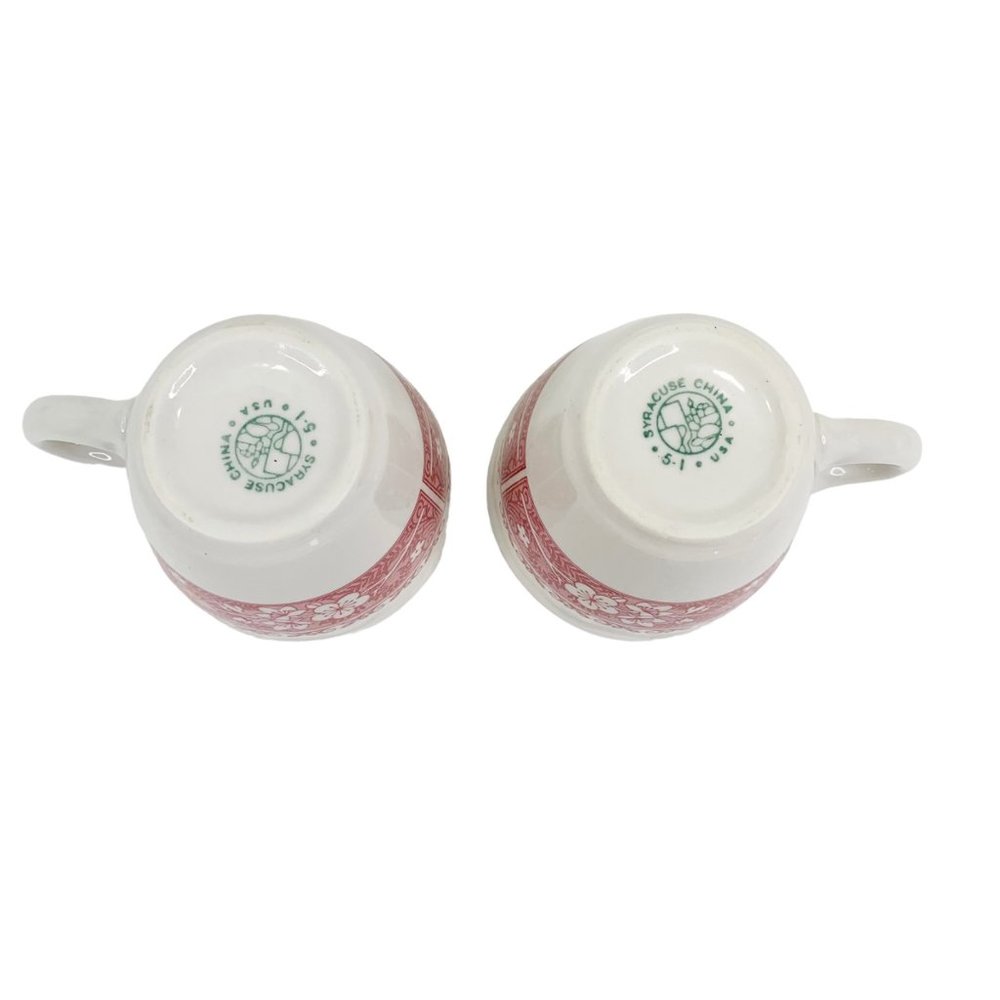 Syracuse China Strawberry Hill Cup Saucer Set of 2 Restaurant Ware Vintage USA - Picture 3 of 8